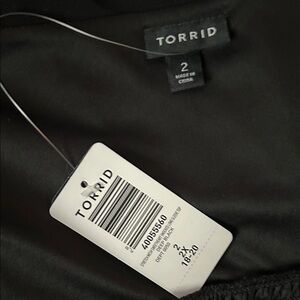 Torrid Classic Black Blouse
